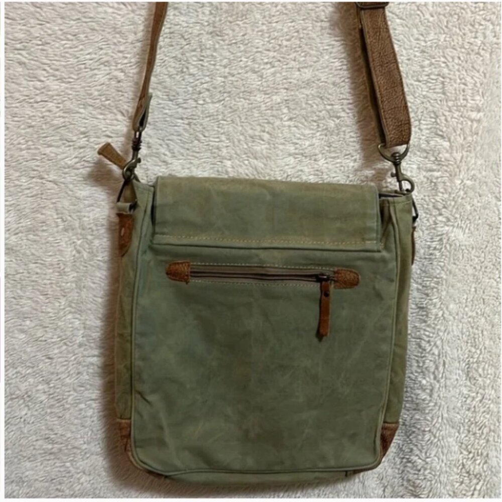 Vintage “Par Avion – Air Mail” Canvas and Leather Messenger Bag - Picture 14 of 16